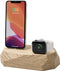 Oakywood Combi Dock - Massief Walnoot Hout - compatible met Apple iPhone en Apple Watch (Lightning)