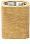 Oakywood Cubic Plant Pot - Massief Walnoot - Luxe Houten Kleine Plantenpot Bureauaccessoire