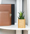 Oakywood Cubic Plant Pot - Massief Walnoot - Luxe Houten Kleine Plantenpot Bureauaccessoire