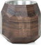 Oakywood Geometric Plant Pot - Massief Walnoot - Luxe Houten Kleine Plantenpot Bureauaccessoire