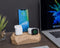 Oakywood Triple Dock - Massief Eikenhout - compatible met Apple iPhone, Apple AirPods en Apple Watch (Lightning)