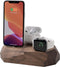 Oakywood Triple Dock - Massief Walnoot - compatible met Apple iPhone, Apple AirPods en Apple Watch (Lightning)