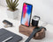 Oakywood Triple Dock - Massief Walnoot - compatible met Apple iPhone, Apple AirPods en Apple Watch (Lightning)