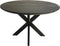 Tafel Zurich rond swiss edge- ø120x76 - Zwart - Acaciahout/metaal