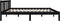vidaXL - Bedframe - massief - hout - zwart - 120x200 - cm