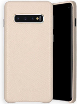 Selencia Hoesje Geschikt voor Samsung Galaxy S10 Hoesje - Selencia Gaia Slang Backcover - Wit