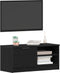 vidaXL - TV-meubel - 2 - stuks - Zwart - Eiken - 80x35x36,5 - cm - Bewerkt - Hout