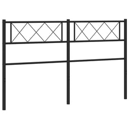 vidaXL - Hoofdbord - 135 - cm - metaal - zwart