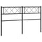 vidaXL - Hoofdbord - 135 - cm - metaal - zwart