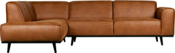 BePureHome Statement Hoekbank Links - Ecoleer - Cognac - 77x274x210