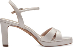 Tamaris Core Dames Sandalen - Naaldhak 8,5 cm - Champagne - Maat 41