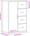 vidaXL - Sideboard - Artisan - Eiken - 60x31x84 - cm - Bewerkt - Hout