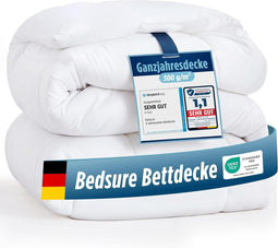 Bedsure Bettdecke - Dekbed 135x200 cm - 4 Seizoenen Oeko-TEX - Ademend Wit