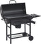 vidaXL Barbecuevat met wielen en schappen 115x85x95 cm staal zwart