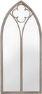vidaXL - Tuinspiegel - 70x30 - cm - ijzer - zandkleurig