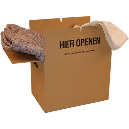 Klika - Verhuisdoos | golfkarton | 485x320x355mm | dubbele bodem | enkele golf | bruin | 1 stuks
