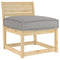 Palletkussen voor zitting Grijs 60 x 60 x 12 cm Oxford stof
