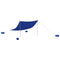 vidaXL - Strandluifel - met - zandankers - 304x300 - cm - blauw