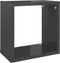 vidaXL - Wandschappen - kubus - 2 - st - 26x15x26 - cm - hoogglans - grijs