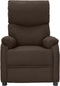 vidaXL Fauteuil verstelbaar stof donkerbruin