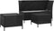 vidaXL - 3-delige - Loungeset - met - kussens - poly - rattan - zwart