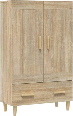 vidaXL - Hoge - kast - 70x31x115 - cm - bewerkt - hout - sonoma - eikenkleurig