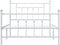 vidaXL - Bedframe - met - hoofd- - en - voeteneinde - metaal - wit - 107x203 - cm