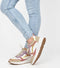 PS Poelman Carocel - Dames Sneakers - Beige en Glitter Lila Rose - Maat 39