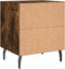 vidaXL - Nachtkastje - 40x35x47,5 - cm - bewerkt - hout - gerookt - eikenkleurig