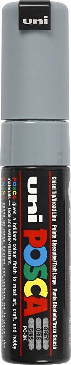 Posca - Verfstift posca pc8k b schuin grijs