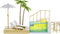 Rainbow High Color Change Pacific Coast Zwembad & Beach Club Speelset - Poppenstrandset