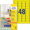 Avery ILK - Mini Etiketten - afneembaar - geel 45,7 x 21,2 mm (20 vel)