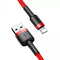 Baseus CALKLF-C09 - USB/Lightning kabel - 1,5A snelladen - Rood