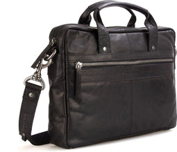 Leren Laptoptas - Florida - Zwart