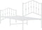 vidaXL - Bedframe - met - hoofd- - en - voeteneinde metaal - wit - 75x190 - cm