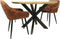Tafel Bern rond swiss edge - 120x76 - Naturel/zwart - Mangohout/metaal