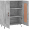 vidaXL - Dressoir - 69,5x34x90 - cm - bewerkt - hout - betongrijs