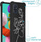 iMoshion Hoesje Geschikt voor Samsung Galaxy A51 Hoesje Met Koord - iMoshion Design Hoesje met Koord - Wit / Zwart / Woman Flower Black