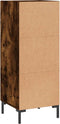 vidaXL - Dressoir - 34,5x34x90 - cm - bewerkt - hout - gerookt - eiken