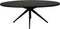 HSM Collection-Ovale Eettafel-220x100x76-Zwart-Mango/Metaal