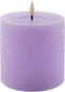 led kaars rustic lavendel 10x10cm