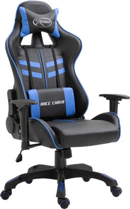 vidaXL - Gamestoel - kunstleer - blauw