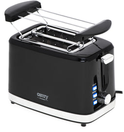 Camry CR 3218 - Broodrooster - 900W met instelbare warmteregeling - Zilver Zwart