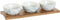 Set voor voorgerechtjes DKD Home Decor Porselein Acacia (30 x 9.5 x 1.3 cm) (9,5 x 9,5 x 4 cm)