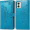iMoshion Hoesje Geschikt voor Motorola Moto G73 Hoesje Met Pasjeshouder - iMoshion Mandala Bookcase - Turquoise