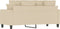 vidaXL - Tweezitsbank - 140 - cm - stof - crèmekleurig