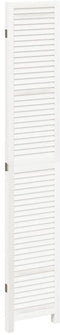 vidaXL - Kamerscherm - met - 3 - panelen - massief - paulowniahout - wit