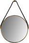 Ronde wandspiegel met touw - ø45 cm - antique gold/zwart
