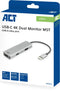 ACT AC7013 - USB-C 4K Multiport Adapter - 2x HDMI 4K @ 30Hz - Aluminium
