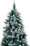 vidaXL - Kunstkerstboom - met - dennenappels - en - witte - sneeuw - 210 - cm